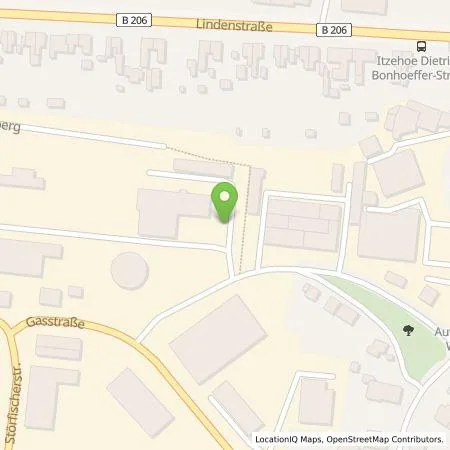 Standortübersicht der Tankstelle Stadtwerke Steinburg GmbH in 25524 Itzehoe