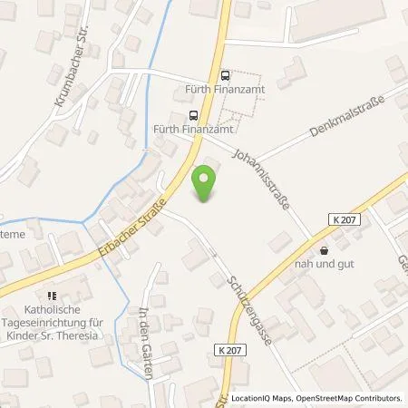 Standortübersicht der Tankstelle Entega Plus GmbH in 64658 Fürth