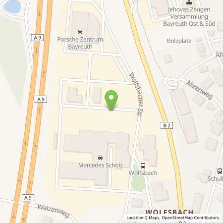 Standortübersicht der Tankstelle Auto-Scholz GmbH & Co. KG in 95448 Bayreuth