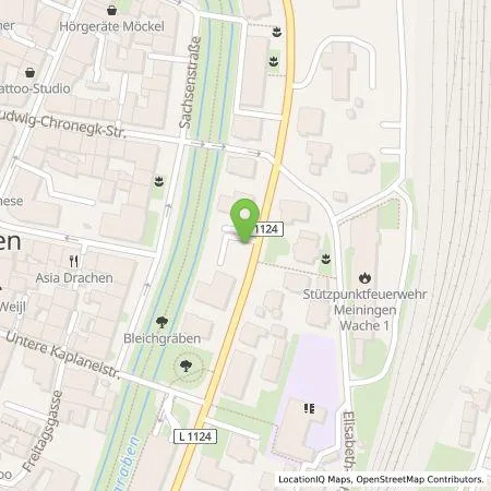 Standortübersicht der Tankstelle Thomas Leinhoß in 98617 Meiningen