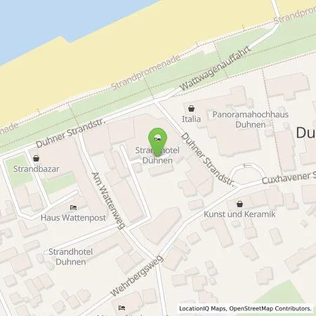 Standortübersicht der Tankstelle Strandhotel Duhnen / Aparthotel Kamp Kristian Kamp e. K. in 27476 Cuxhaven-Duhnen