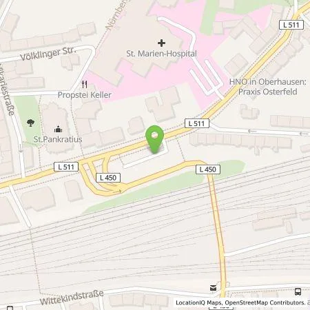 Standortübersicht der Tankstelle HOCHTIEF Ladepartner GmbH in 46117 Oberhausen