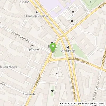 Standortübersicht der Tankstelle SWM Versorgungs GmbH in 80335 München