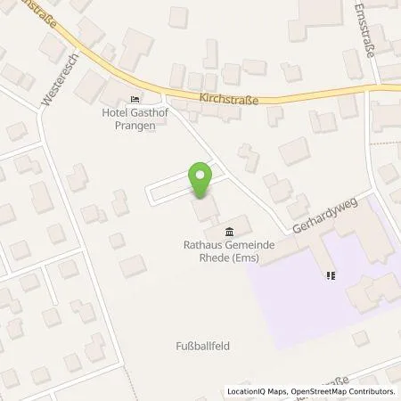 Standortübersicht der Tankstelle Gemeinde Rhede in 26899 Rhede (Ems)