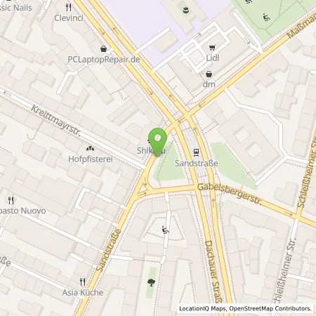 Standortübersicht der Tankstelle SWM Versorgungs GmbH in 80335 München