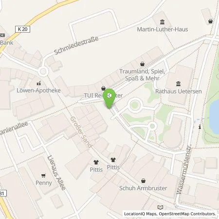 Standortübersicht der Tankstelle Stadtwerke Uetersen GmbH in 25436 Uetersen