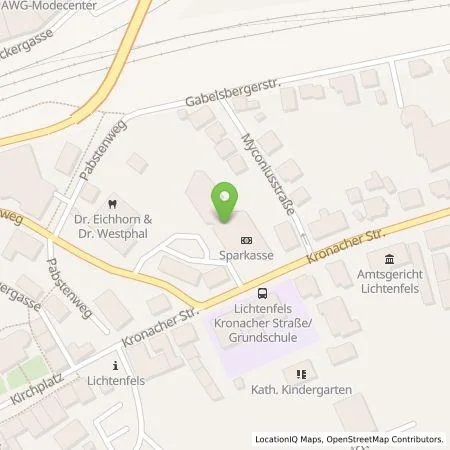 Standortübersicht der Tankstelle Sparkasse Coburg - Lichtenfels AdöR in 96215 Lichtenfels