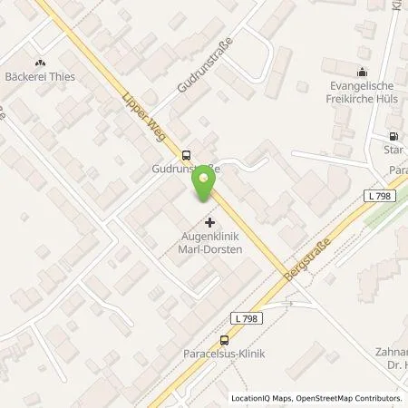 Standortübersicht der Tankstelle Elektro Wilmes in 45770 Marl