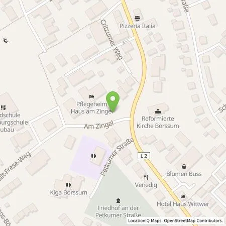 Standortübersicht der Tankstelle Haus am Zingel in 26725 Emden