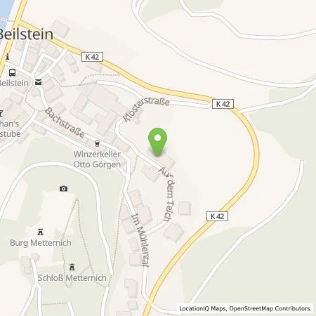 Standortübersicht der Tankstelle Hotel Lipmann Am Klosterberg in 56814 Beilstein