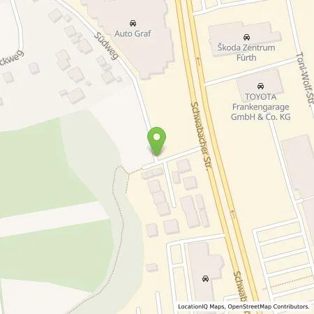 Standortübersicht der Tankstelle Autohaus Wilhelm Graf GmbH in 90763 Fürth