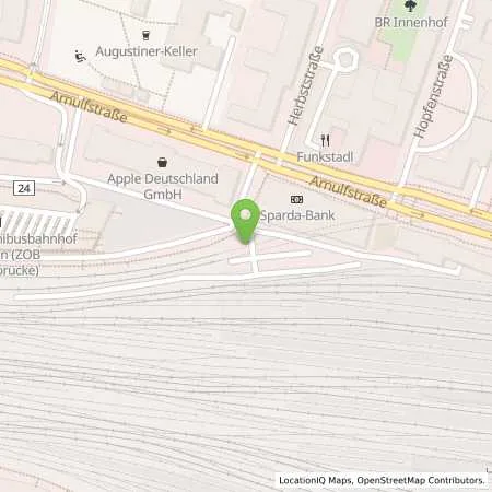 Standortübersicht der Tankstelle Sparda-Bank München eG in 80335 München