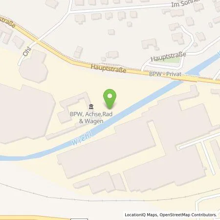Standortübersicht der Tankstelle BPW Bergische Achsen KG in 51674 Wiehl