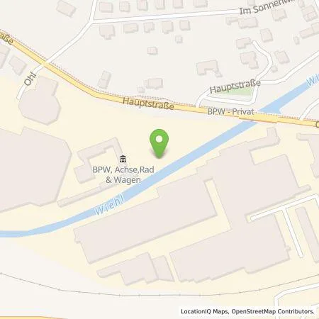 Standortübersicht der Tankstelle BPW Bergische Achsen KG in 51674 Wiehl