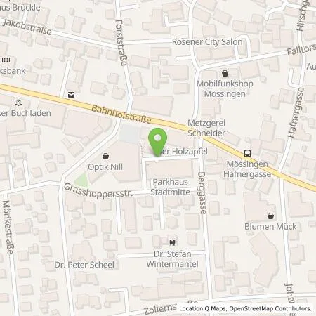 Standortübersicht der Tankstelle Stadtwerke Mössingen (Eigenbetrieb) in 72116 Mössingen