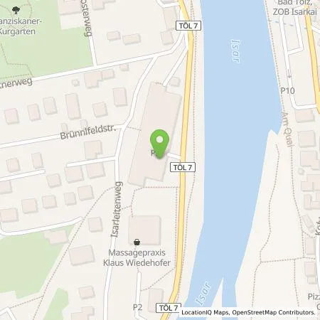 Standortübersicht der Tankstelle Stadtwerke Bad Tölz GmbH in 83646 Bad Tölz