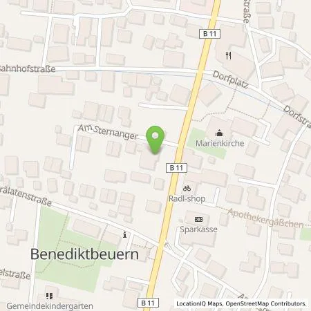 Standortübersicht der Tankstelle Stadtwerke Bad Tölz GmbH in 83671 Benediktbeuern