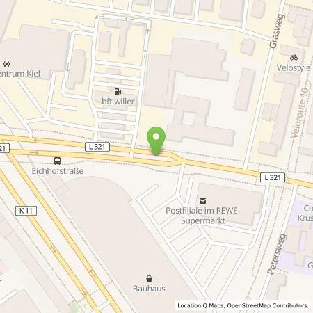 Standortübersicht der Tankstelle Anton Willer Mineralölhandel GmbH & Co. KG in 24118 Kiel