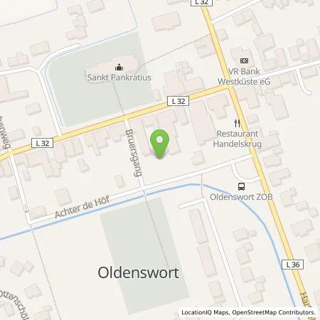 Standortübersicht der Tankstelle Quartier 25 Energy UG in 25870 Oldenswort