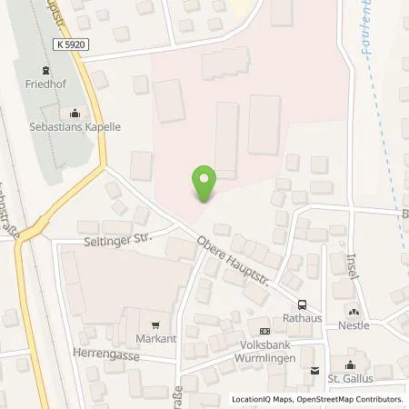 Standortübersicht der Tankstelle Hirsch-Brauerei Honer GmbH & Co. K in 78573 Wurmlingen