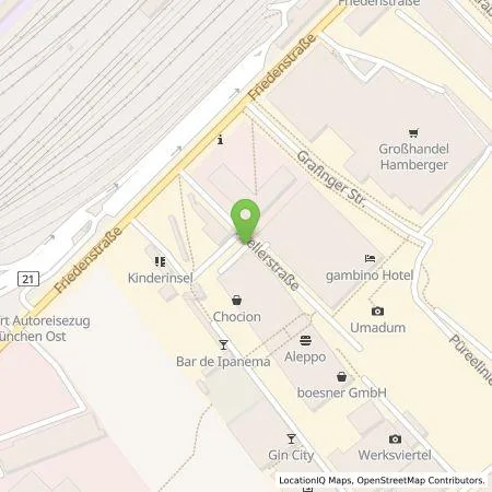 Standortübersicht der Tankstelle Parkwerk GmbH in 81671 München