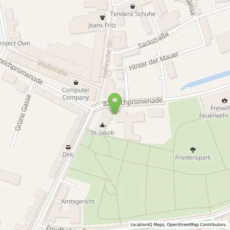 Standortübersicht der Tankstelle Evangelische Kirchengemeinde St. Jakob K.d.ö.R. in 06366 Köthen