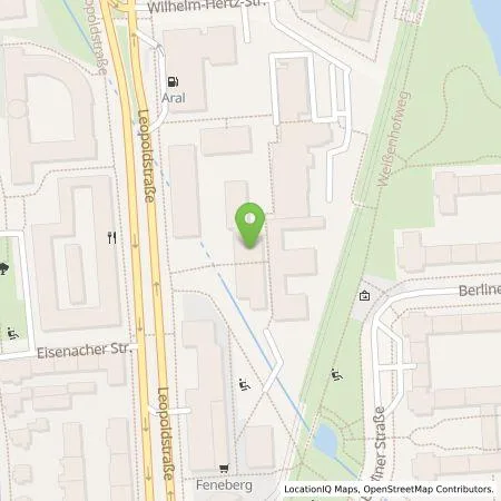 Standortübersicht der Tankstelle EV Ladetechnik GmbH in 80804 München