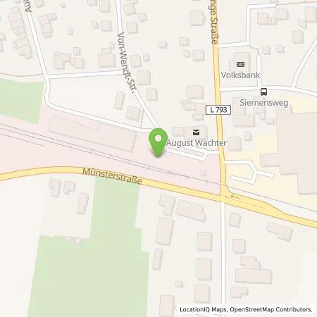 Standortübersicht der Tankstelle Umweltfreundliche Energien Wadersloh eG in 59329 Wadersloh