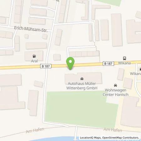 Standortübersicht der Tankstelle Autohaus Müller Wittenberg GmbHau in 06886 Lutherstadt Wittenberg