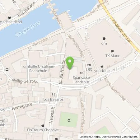 Standortübersicht der Tankstelle Sparkasse Landshut AdöR in 84028 Landshut