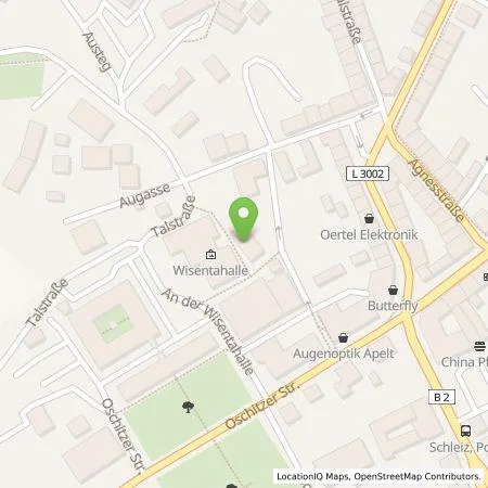 Standortübersicht der Tankstelle Kreissparkasse Saale-Orla in 07907 Schleiz