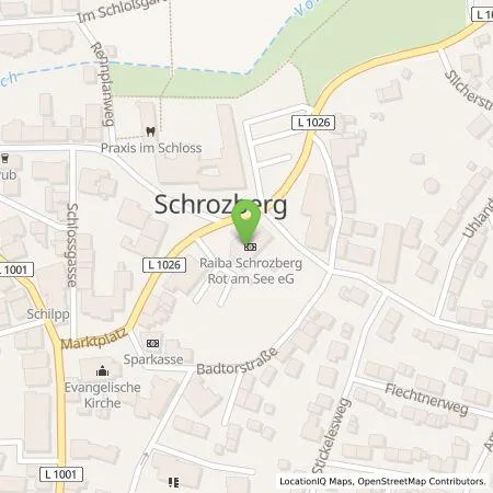 Standortübersicht der Tankstelle Raiffeisenbank Schrozberg-Rot am See eG in 74575 Schrozberg