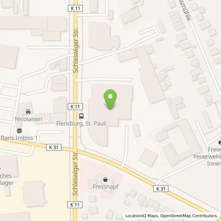 Standortübersicht der Tankstelle Albert Bauer GmbH in 24941 Flensburg