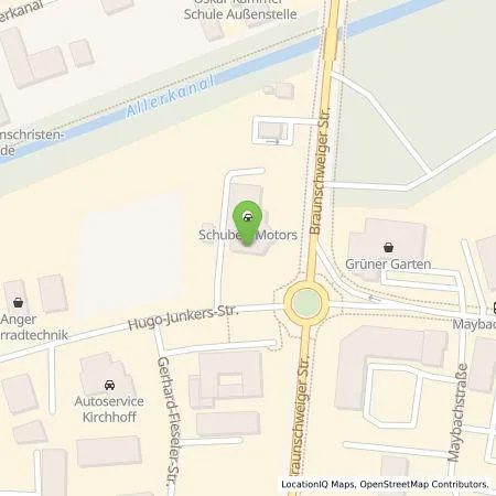 Standortübersicht der Tankstelle Schubert Motors GmbH in 38518 Gifhorn