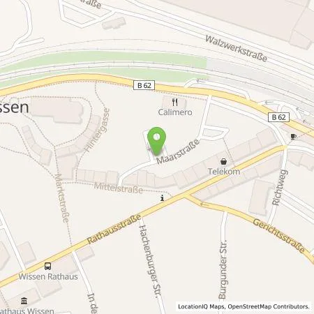 Standortübersicht der Tankstelle Stadtwerke Wissen GmbH in 57537 Wissen