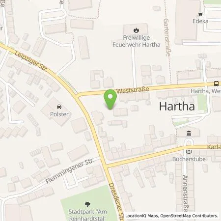 Standortübersicht der Tankstelle EGH Hartha GmbH in 04746 Hartha