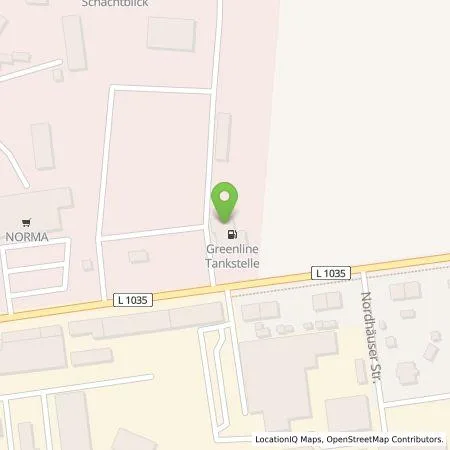 Standortübersicht der Tankstelle Greenline - alternative energien GmbH in 99752 Bleicherode