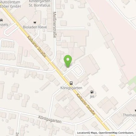 Standortübersicht der Tankstelle Autozentrum Ebber GmbH in 47533 KLEVE