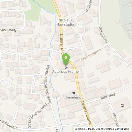 Standortübersicht der Tankstelle Autohaus Kramer e. K. - Inhaber in 87634 Oberguenzburg