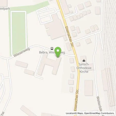 Standortübersicht der Tankstelle Stadtwerke Bebra GmbH in 36179 Bebra