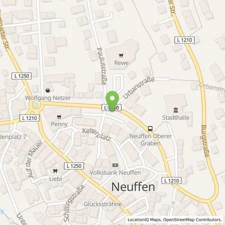 Standortübersicht der Tankstelle Stadtwerke Neuffen AG in 72639 Neuffen