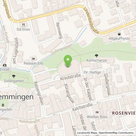 Standortübersicht der Tankstelle Stadtwerke Memmingen in 87700 Memmingen