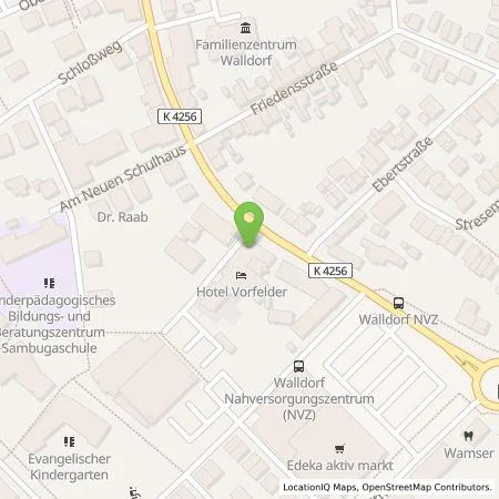 Standortübersicht der Tankstelle Hotel Vorfelder in 69190 Walldorf
