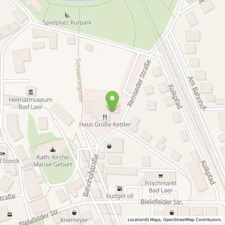 Standortübersicht der Tankstelle Haus Große Kettler in 49196 Bad Laer