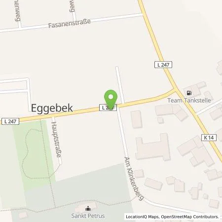 Standortübersicht der Tankstelle Michael Kniese in 24852 Eggebek