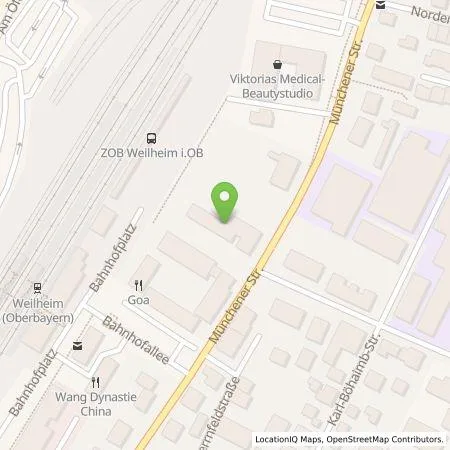 Standortübersicht der Tankstelle Staatliches Bauamt Weilheim in 82362 Weilheim