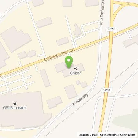 Standortübersicht der Tankstelle Autohaus Graser GmbH in 92690 Pressath