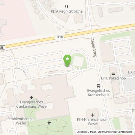 Standortübersicht der Tankstelle Stadtwerke Wesel GmbH in 46485 Wesel