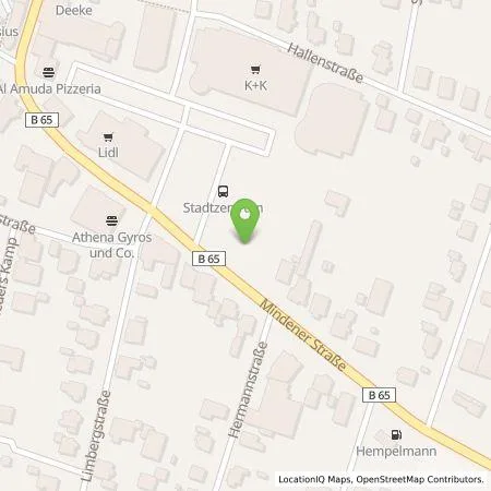 Standortübersicht der Tankstelle Stadtwerke Lübbecke GmbH in 32361 Preußisch Oldendorf