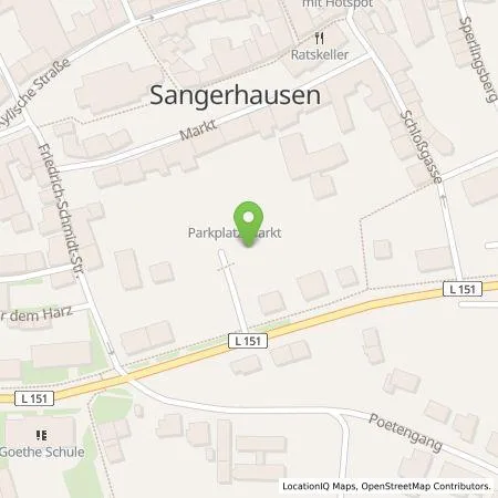 Standortübersicht der Tankstelle Sangerhäuser Erneuerbare Energie Service Gesellschaft mbH in 06526 Sangerhausen